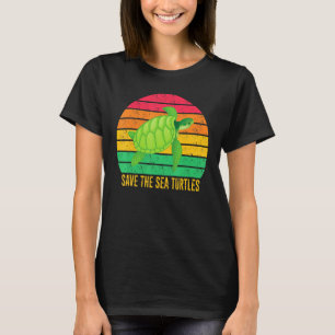 Vintage Save Sea Turtles For Turtle Lover T-Shirt