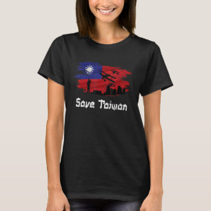 Vintage Save Taiwan  with Taiwanese Flag Support T T-Shirt
