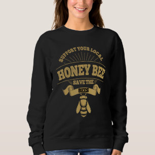 Vintage Save The Bees   Honeybee     Beekeepers Sweatshirt