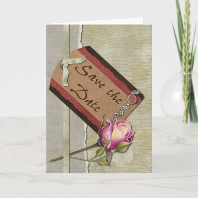 Vintage Save the Date Announcement (Front)