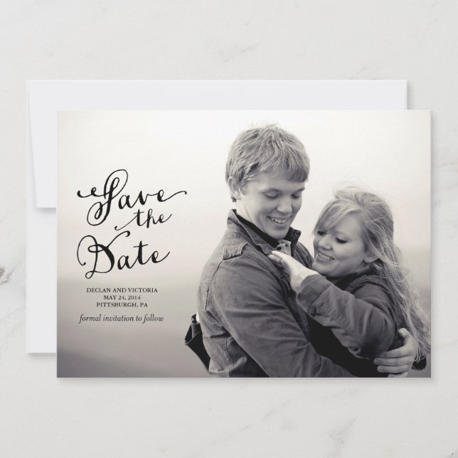 Vintage Save the Date Announcement (Front)