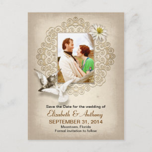 vintage save the date photo postcards