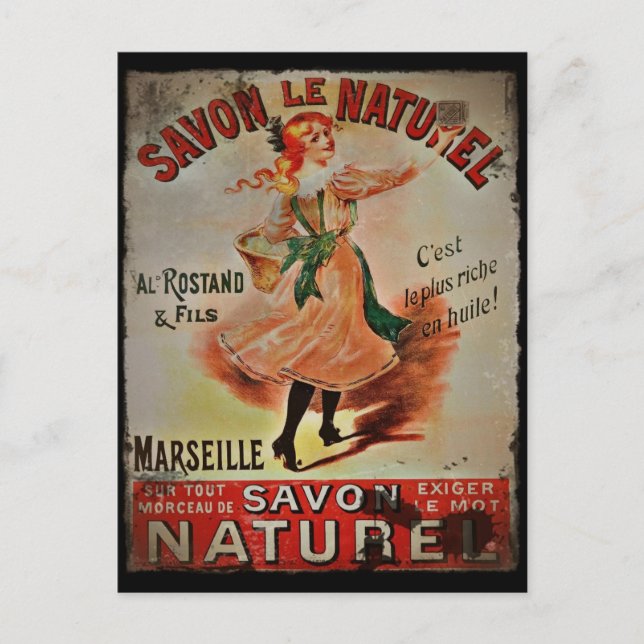 Vintage Savon Naturel Postcard (Front)