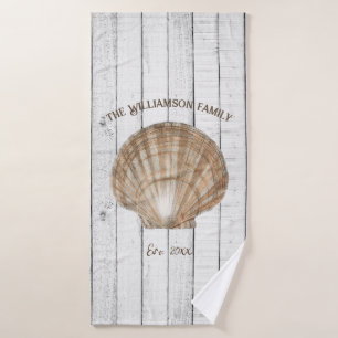 Vintage Scallop Shell Bath Towel Set