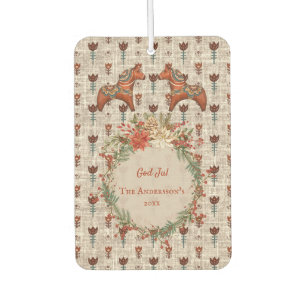 Vintage Scandinavia Folk Art Dalecarlia Christmas Air Freshener