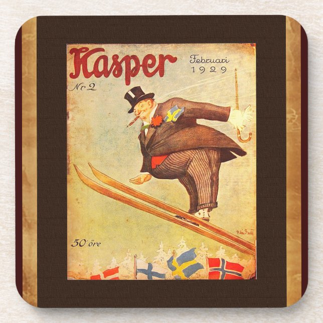 Vintage Scandinavian Cigar Ad Coaster (Front)