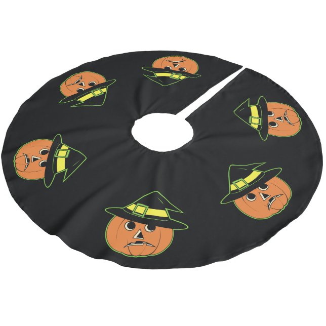 Vintage Scarecrow Brushed Polyester Tree Skirt (Angled)
