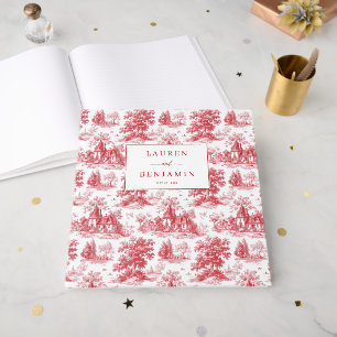 Vintage Scarlet Château Wedding Guest Book