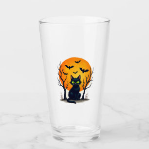 Vintage Scary Christmas Cat Costume Retro Cat Moon Glass