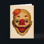 Vintage Scary Clown Birthday Card<br><div class="desc">Custom restored,  high quality vintage clown image.</div>