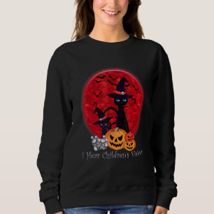 Vintage Scary Halloween Black Cat Witch Fall Seaso Sweatshirt