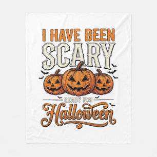 Vintage Scary Halloween Pumpkin Shirt Design_1 Fleece Blanket