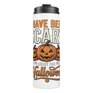 Vintage Scary Halloween Pumpkin Shirt Design_1 Thermal Tumbler