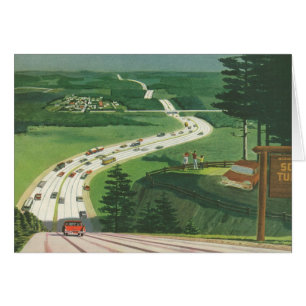 Vintage Scenic American Highways, Cars Road Trip