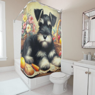 Vintage Schnauzer Painting