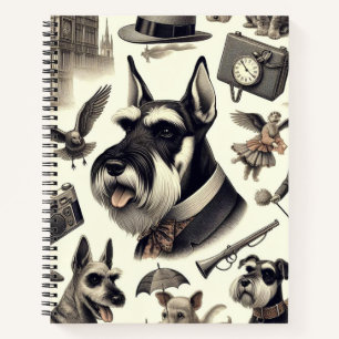 Vintage Schnauzer  Seamless Notebook