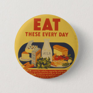 Vintage School Days Milk Poster 2 Inch Round Button