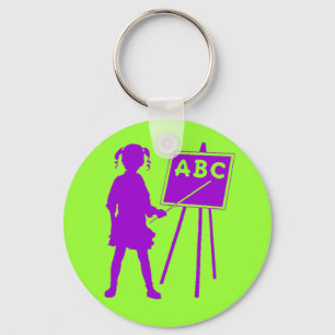 Vintage School Girl Keychain