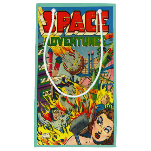 VINTAGE SCI FI 50s COMIC BOOK COVER Small Gift Bag