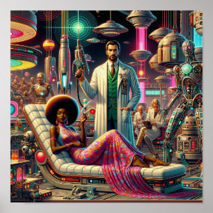 Vintage Sci-Fi Aliens Poster