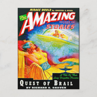 Vintage Sci Fi art Postcard