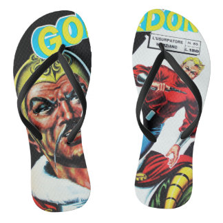 Vintage Sci-Fi Comic Book Flip Flops