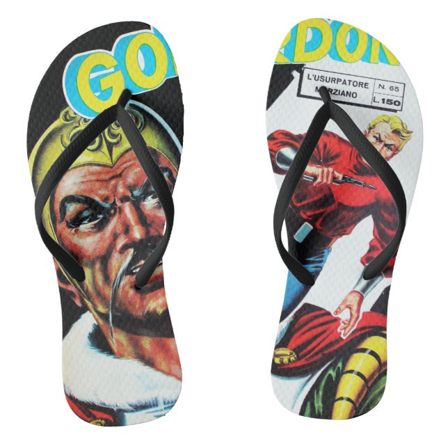 Vintage Sci-Fi Comic Book Flip Flops (Footbed)
