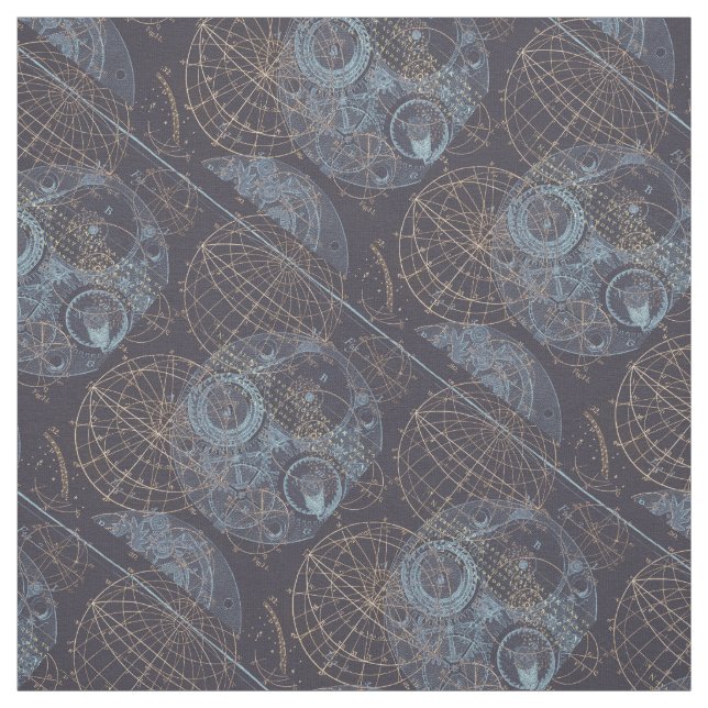 Vintage Science Book Illustration Fabric (Swatch)