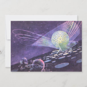 Vintage Science Fiction, a Glowing Orb with Aliens