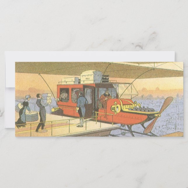 Vintage Science Fiction Airplane Helicopter Limo (Front)
