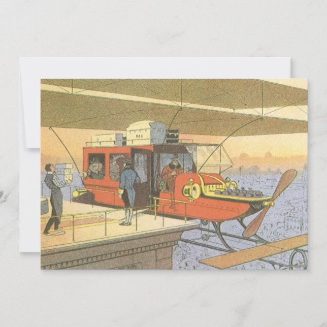 Vintage Science Fiction Airplane Helicopter Limo (Front)