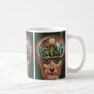 Vintage Science Fiction, Alien Brain in Laboratory Coffee Mug