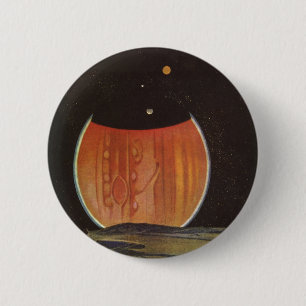 Vintage Science Fiction, Astronauts on Ganymede 2 Inch Round Button