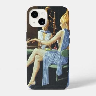 Vintage Science Fiction Beauty Salon Spa Manicures iPhone 14 Case