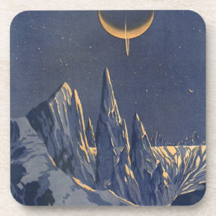 Vintage Science Fiction, Crescent Moon Snow Planet Coaster