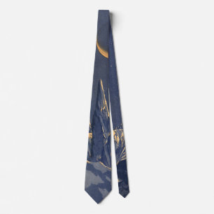 Vintage Science Fiction, Crescent Moon Snow Planet Tie