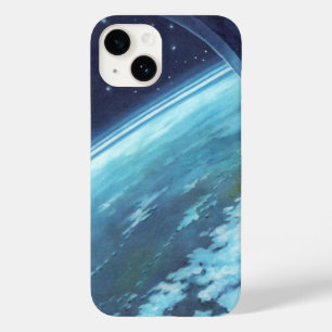 Vintage Science Fiction, Earth at Night with Stars Case-Mate iPhone 14 Case