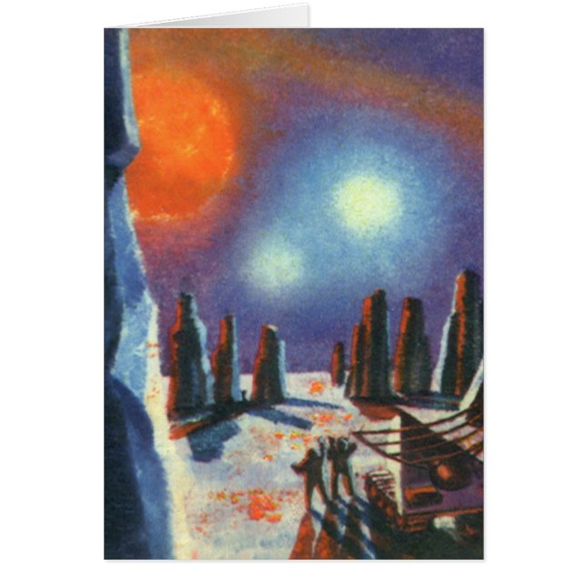 Vintage Science Fiction Foreign Planet with Aliens (Front)