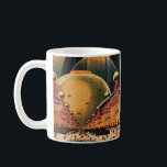 Vintage Science Fiction Futuristic City Flying Car Coffee Mug<br><div class="desc">Vintage illustration travel and transportation science fiction image featuring a classic comic book retro sci fi urban setting with a city of the future. The architectural buildings are shaped like cones and vehicles are flying in the sky like birds while crowds of people are moving through the metropolis.</div>