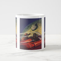 Vintage Science Fiction, Futuristic City on Moon