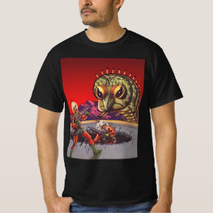 Vintage Science Fiction Giant Centipede Insect War T-Shirt