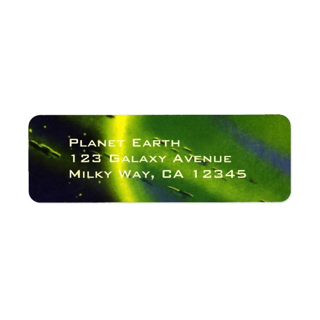 Vintage Science Fiction Green Planet w Spaceship (Front)