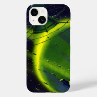 Vintage Science Fiction Green Planet w Spaceship