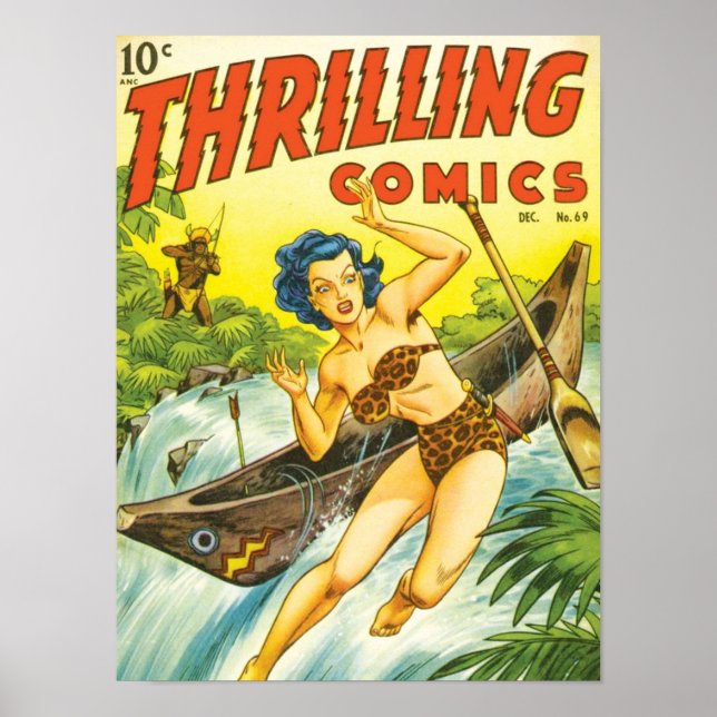 VINTAGE SCIENCE FICTION ILLUSTRATION POSTER (Front)