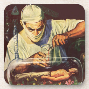 Vintage Science Fiction, Laboratory Mad Scientist Coaster