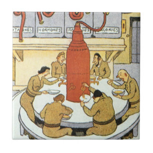 Vintage Science Fiction, Labratory Scientists Eat Tile