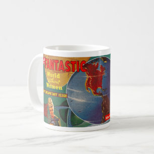 VINTAGE SCIENCE FICTION MAGAZINE COLLAGE  COFFEE MUG