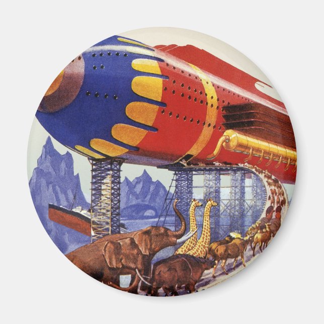Vintage Science Fiction, Noah's Ark Wild Animals Magnet (Front)