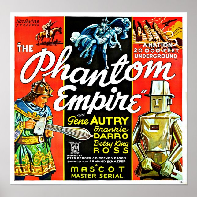 Vintage Science Fiction Robot Phantom Empire Poster (Front)