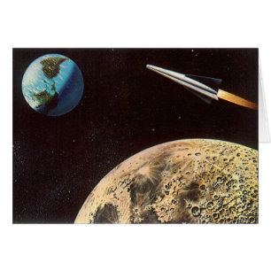Vintage Science Fiction, Rocket Ship Over the Moon